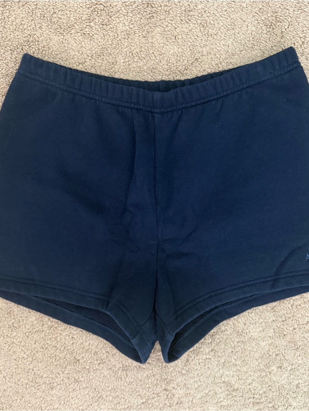 Aritzia Navy Sweatfleece Perfect Fit Shorts Size Medium